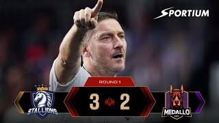 Stallions of BLUR and TOTTI VS Medallo City of MALUMA  Full Match Round 1 Day 1 32 [upl. by Aenehs522]