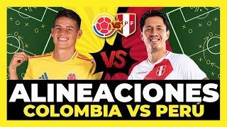 Posibles Alineaciones Colombia vs Perú  Fecha 7 Eliminatorias Mundial 2026 🇨🇴🇵🇪🏆 [upl. by Brodie]