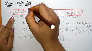 2D Array representation  Row Major amp Column Major order  Data Structures  Lec9  Bhanu Priya [upl. by Marinna]