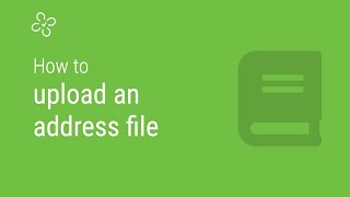 How to upload an address file [upl. by Divod75]