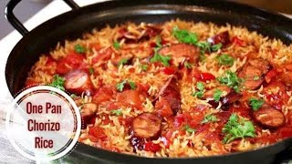 One Pan Chorizo Rice in 30 Minutes [upl. by Lewiss195]