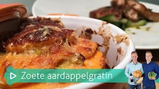 Varkenshaas met zoete aardappelgratin  Koken amp bakken met SterkInDeKeuken [upl. by Kimbell]