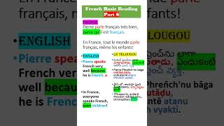 French Basic Reading Part 6 english frenchgrammar frenchlanguage quicklearningfrench [upl. by Catt19]