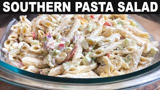 SOUTHERN PASTA SALAD RECIPE  EASY SIDE DISH  CATHERINES PLATES [upl. by Gwyn]