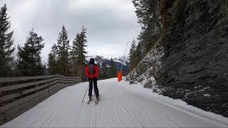 Switzerland  Skiing  Kleine Scheidegg to Grindelwald  First Time  Piste 22 amp 24  Blue [upl. by Tolmach]