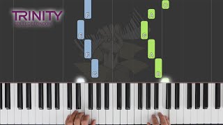 Allegretto  TRINITY Piano Initial Grade 20212023  Synthesia Piano tutorial [upl. by Gunning52]