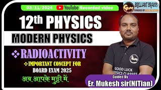 Radioactivity  Types of Radiation  Physics Chapter 13  Nuclei  Class 12th Physics  boardexam [upl. by Rimidalv314]