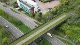 Rugby amp District from Above  A426 Viaduct Cycleway [upl. by Christean]