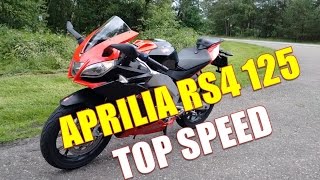 APRILIA RS4 125 TOP SPEED [upl. by Odella]