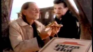 Willie Nelson amp Waylon Jennings in Pizza Hut Commercial [upl. by Ahsiena]