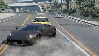 Lamborghini Reventon crashes in the city and on the highway 4k [upl. by Ajam]