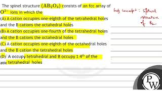 Which of the following statements is correct A The crystal structure of rock salt is an \ \m [upl. by Anaili]