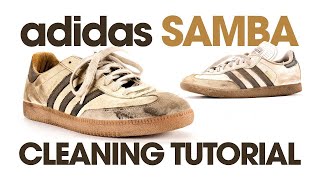 How To Clean Suede And Leather Shoes  Adidas Samba [upl. by Leonelle653]