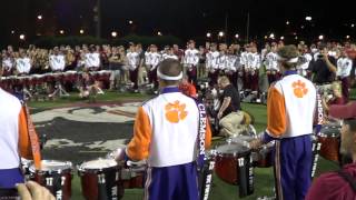 Clemsons Drumline  Chiefs Field FSU amp Clemsons Drumlines 2 of 6 Sep 22 2012 [upl. by Cinom]