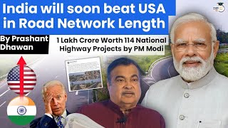 India will Soon Beat USA in Road Network Length  1L Cr Worth 114 National Highway Projects PM Modi [upl. by Gavrila]