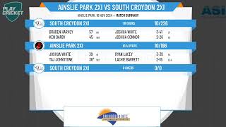 Ainslie Park 2XI v South Croydon 2XI [upl. by Cohe]