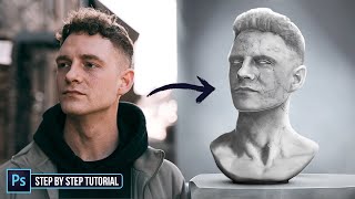 Transform Yourself Into Statue in Photoshop Tutorial [upl. by Itsyrc]