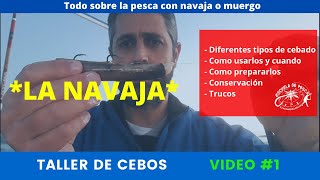 Como pescar con Navaja o muergo Taller de cebos Video 1 [upl. by Adyaj]