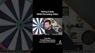 Hitting 6 bulls while recording video darts bullseye [upl. by Alvira]