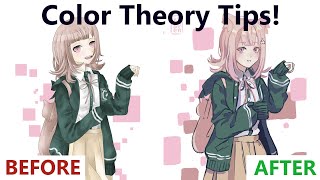 Color Theory – Art Tips amp Chiaki Nanami redrawing [upl. by Winifred]