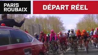 Départ réel  Real start  ParisRoubaix 2019 [upl. by Mastrianni]