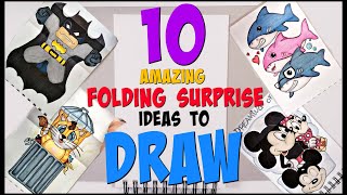 NEW 10 Amazing Ideas to Draw 2020  Folding Surprise Drawing Ideas EP 1  Stayhome and Draw WithMe [upl. by Babbette571]