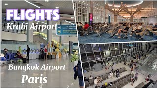 4K Flights from Krabi International Airport to Paris [upl. by Irneh207]