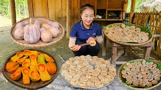 Pumpkin cake  Simple and delicious pumpkin cake recipe  Ly Thi Tam [upl. by Broddy130]