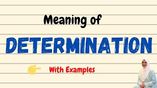 Daily vocabulary  Determination Meaning  Vocabgram [upl. by Eeliab478]