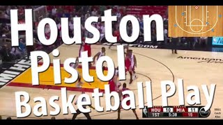 Houston Rockets Weak Side Pistol Basketball Play  Pistol Basketball Play [upl. by Prisilla809]