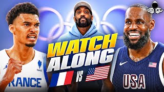 France vs USA LIVE  2024 Olympic Basketball Final Watch Along and Highlights with RANTS [upl. by Ecyal]