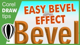 Using the effect Bevel in CorelDRAW [upl. by Dyolf]