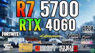 Ryzen 7 5700  RTX 4060 8GB  Tested in 15 Games [upl. by Essiralc]