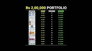 Rs 200000 PORTFOLIO 📈  Best Portfolio For Long Term Investment 🤑 stockmarket [upl. by Lleraj]