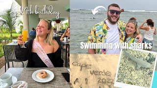 MY BIRTHDAY IN CAPE VERDE  PART 1 TRAVEL VLOG SWIMMING WITH LEMON SHARKS IN SAL CAPE VERDE [upl. by Neesay]