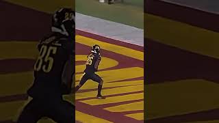 JAYDEN DANIELS TO NOAH BROWN WALLOFF HAIL MARY VS BEARS shorts [upl. by Nalym810]