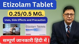 Etizolam Tablet 025 MG Uses in Hindi  Etizolam Tablet 05 MG Uses in Hindi [upl. by Raddi108]