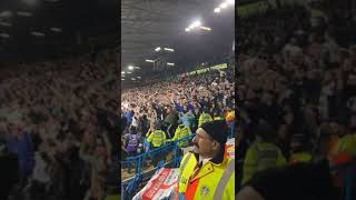 Leeds fans dance at the end of the game won against Leicester [upl. by Humo]