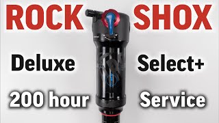 Rockshox Deluxe Select  plus shock 200 and 50 hour full service guide for beginners YOU can do it [upl. by Karissa488]