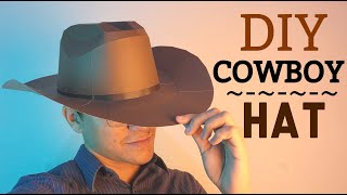 How to make a Cowboy Hat using Paper Cardboard DIY  Momuscraft [upl. by Nagard]