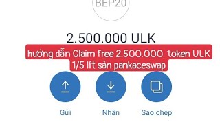 hướng dẫn claim 2500000 Token ULk mạng binace smart chain [upl. by Leacim]