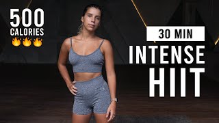 30 Min Intense HIIT Workout For Fat Loss No Equipment No Repeat Home Workout [upl. by Atrebla]