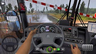 Bus Simulator Ultimate Mobile GamePlay  Drive the MercedesBenz Tourrider Business Bus in Rain [upl. by Fabian]