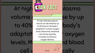 🏔Altitude’s Impact on Plasma Volume—Do You Know the Difference🌍 mededtrivia biology smarttrivia [upl. by Shelburne]