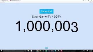 ETHANGAMERTV HITS 1000000 SUBSCRIBERS [upl. by Oleta]