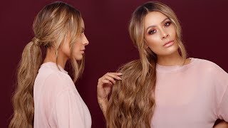 HOW TO LONG MESSY PONYTAIL  DESI PERKINS [upl. by Teleya]