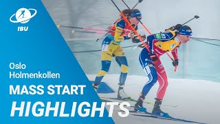 World Cup 2223 Oslo Holmenkollen Women Mass Start Highlights [upl. by Ahsed333]