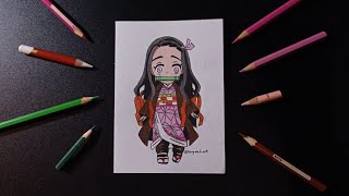 Drawing Nezuko Kamado  Speed Draw  ferrymah art [upl. by Vitus878]