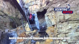 Austria XR40 Quartzite Flagstone Rath Steinbruche Stainz  Xcentric Ripper [upl. by Htnicayh]