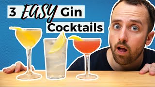 3 Easy Gin Cocktail Recipes To Make At Home [upl. by Haliek]